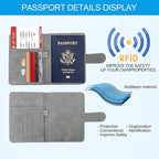 Passport Holders, RFID Blocking Credit Card Holder, PU Leather Vaccine Card - Image 3