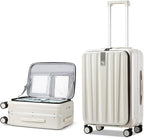 Hanke 24 Inch Checked Luggage PC Hard Case Luggage Top Opening Aluminum Frame by Hanke