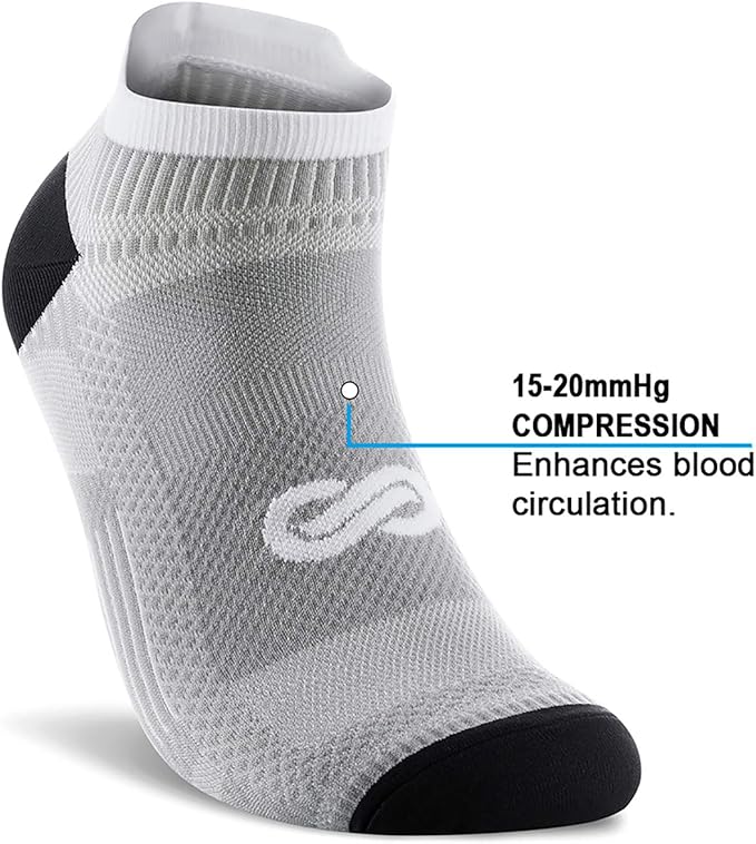 PAPLUS Ankle Compression Sock for Men and Women 2/4/6 Pairs, Low Cut - Image 2