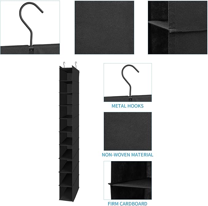 MAX Houser 10-Shelf Hanging Shoe Shelf Organizer, Hanging Shoe Storage - Image 4