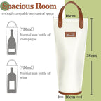 Tirrinia Single Wine Carrier Tote, Insulated Wine Cooler Bag - Image 2