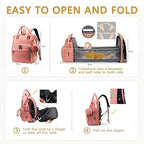 Diaper Bag Backpack with Changing Station Portable 3 in 1 Multifunction - Image 3