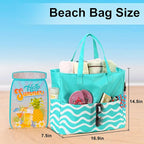 LEDAOU Beach Bag Waterproof Sandproof Women Tote Bag Pool Bag - Image 5