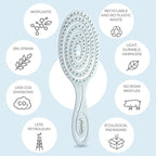 Ninabella Detangle Hair Brush for Women & Men - Does not Pull - Straightening Brushes for Straight & Curly Hair - Unique Spiral Detangling Hairbrush - Blue