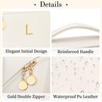 Birthday Gifts for Women Teen Girl, Personalized Initial Makeup Organizer Bag - Image 4