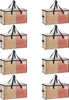 VENO 8 Pack Moving Bags, Comforter and Blanket Storage Bags by Veno