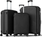 Nazhura Luggage Set, 3-Piece Hardside Suitcase Set, 20-inch Carry On, 28-inch by NazhuraGoodCompanionAtHome