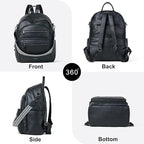 Backpack Purse for Women Laptop Backpack, Leather Travel Backpack Shoulder Bag - Image 4