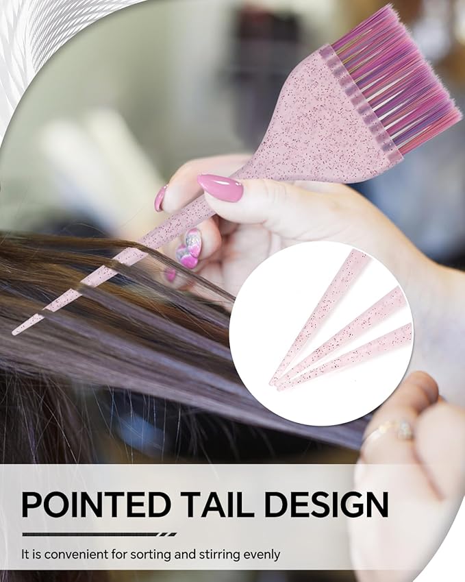 3 Pack Hair Color Brush Set - Professional Hair Dye Brush for Stylist, for Highlighting, Tint and Coloring Sections - Women Men Salon Use Home DIY Dyeing