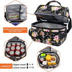 opux Lunch Bag Women Insulated, Adult Lunch Box Cooler, Flower Lunch Box - Image 8
