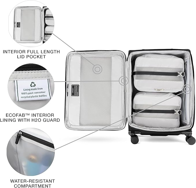 Travelpro VersaPack+ Lightweight Softside Expandable Checked Luggage, 8 Spinner - Image 8
