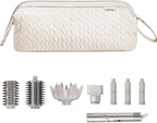 Shark Flex Style Case for Dyson Airwrap Hair Dryer Brush Revlon Hair Tools Travel Bag Carrying Case Flat Curling Iron Organizer (Beige)