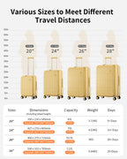 Expandable Top Open 28 Inch Checked Luggage with Spinner Wheels (Cheese Yellow / Checked-Large 28-Inch)