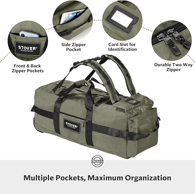 STOVER 80L Rolling Duffel Bag - Image 4
