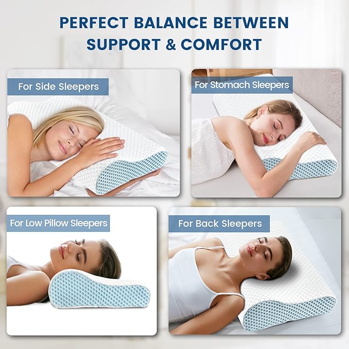 Neck Pillow Contour Memory Foam Pillows - Image 6