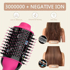 Hair Dryer Brush Blow Dryer Brush in One, Upgraded 4 in 1 Hair Dryer and Styler Volumizer with Negative Ion Anti-frizz Ceramic Titanium Barrel Hot Air Hair Straightener Brush