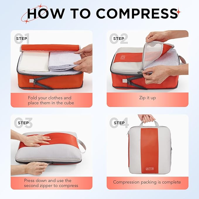 8 Set Compression Packing Cubes - Image 3