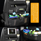 Car Backseat Organizer with Foldable Table Tray, Car Storage Organizer with - Image 2