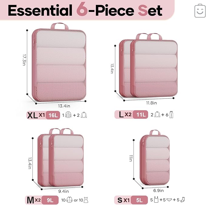 Veken 6/9/11 Set Compression Packing Cubes - Image 2