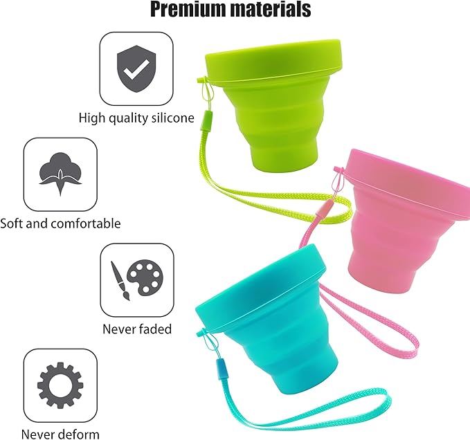 Silicone Collapsible Water Cup, Outdoor Folding Reusable Mug - Image 2