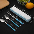 DEVICO Travel Utensils With Case, 18/8 Stainless Steel Camping Utensils - Image 3