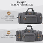 Gonex Canvas Duffle Bag 60L Travel Duffel Overnight Weekend Bag - Image 3