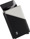 Jenoss Smart Wallet For Men: Full Grain Leather, Handcrafted, Slide Metal Pop by Jenoss-FinestSmartWallet