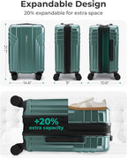 BAGSMART Expandable Carry On Luggage 22x14x9 Airline Approved, 1OO% PC - Image 7