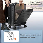 Expandable Carry On Luggage Airline Approved, 20 Inch Lightweight ABS+PC Hard - Image 3