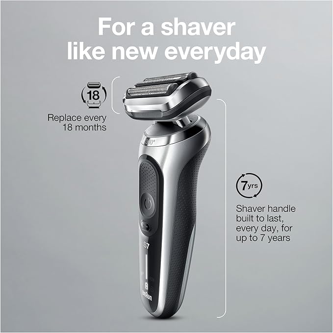 Braun Electric Razor for Men, Series 7 360 Flex Head Foil Shaver - Image 10