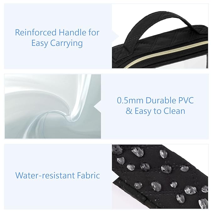 PACKISM TSA Approved Toiletry Bag, 3 Pack Clear Makeup Bags - Image 4
