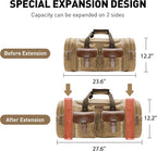 Wildroad Waxed Canvas Duffle Bag - 60L Waterproof Weekender Overnight Travel Bag - Image 8