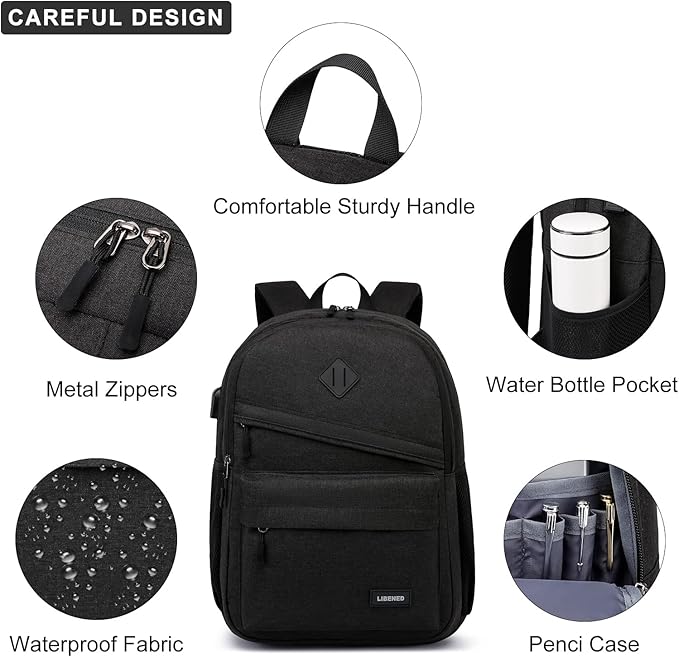 School Backpack for Teens Boys, 15.6 Inch Laptop Backpack - Image 4
