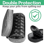 Serfeymi Weekly Travel Pill Organizer 2 Times A Day AM PM Upgraded Black Pill - Image 5