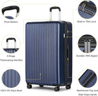 KYME 30-Inch Large Checked Luggage, 100% PC Hardside Suitcase - Image 2
