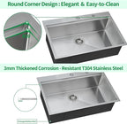 Kitchen Sink, 33 x 22 Drop in Kitchen Sink 16 Gauge Stainless Steel Kitchen - Image 6