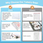 10 Pack TSA Approved Toiletry Bag, Quart Size PEVA Leakproof Makeup Cosmetic Bag - Image 4