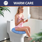 Microfiber Elongated Toilet Seat Cover 19.5"x 15" Machine Washable Solid Toilet - Image 6