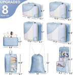 8 Set Packing Cubes for Travel, Gifts for Women Mom, Anti-Tearing Suitcase - Image 2