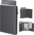 typecase Mens Wallet Card Holder: Pop Up Aluminum Case, Premium Genuine Leather by typecase