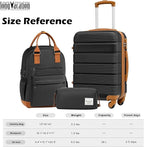 LONG VACATION 3 Piece Carry On Luggage 20 Inch Suitcase - Image 7