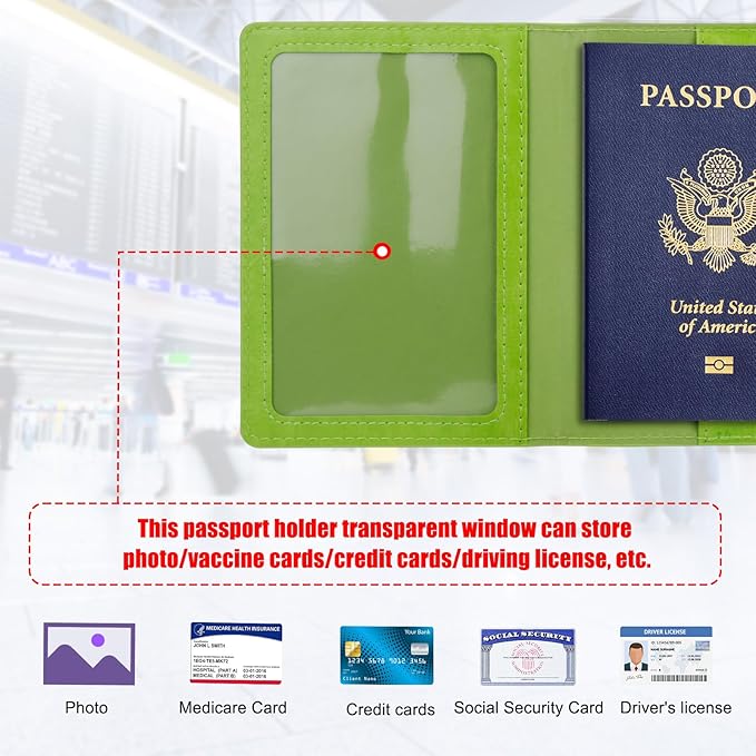 TIGARI Passport Holder for Travel Women Men, PU Leather Passport Wallet Cover - Image 2
