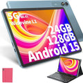 Android Tablet with Keyboard, Android 15 Tablet 10 inch with 24GB+128GB by HISORL
