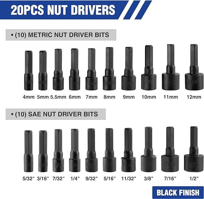 WORKPRO 61PC Magnetic Screwdriver Bits & Nut Driver Set - Image 2