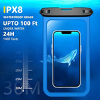 Temdan 2 Pcs Waterproof Phone Pouch, Universal IPX8 Waterproof Cell Phone Case - Image 3