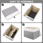 Large 17" 42 Quarts Collapsible Stackable Storage Bins - Image 3