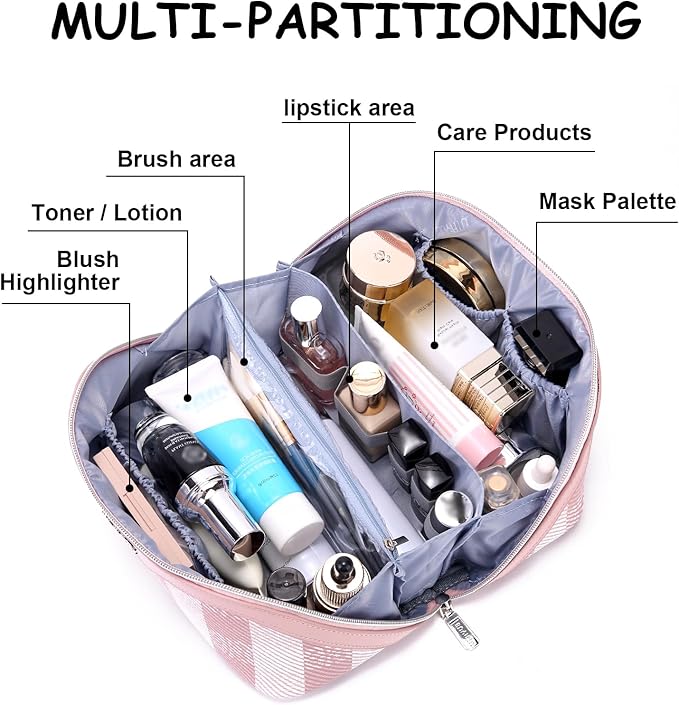 BOYATU Makeup Bag Travel Cosmetic Bag: 3 Pcs Set Portable Make up Bags - Image 5