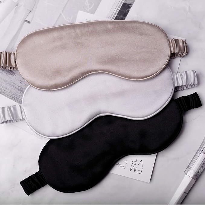 Silk Sleep Mask Light Blocking Luxury 100% Mulberry 19mm Silk Eye Mask Eye - Image 4