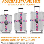 Adjustable Travel Luggage Strap Suitcase Belt Travel Bag Accessories 1.96 in W - Image 2