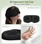 LC-dolida Bamboo Cotton Bluetooth Sleep Mask, 2 in 1 3D Soft Sleep Mask - Image 7